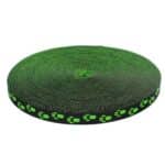 Tappancsmintás heveder pórázhoz 1,5 cm 25 méter zöld