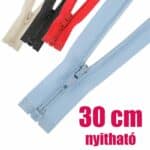 Spirál cipzár RT0 nyitható 3C0 erősített spirál 30 cm