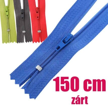 Spirál cipzár RT0 zárt 3C0 erősített spirál 150 cm