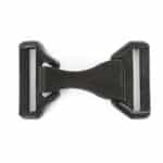 Műanyag karabiner 4 cm széles hevederhez fényes