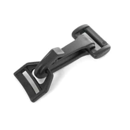 Műanyag karabiner, kampó, 2 cm széles hevederhez