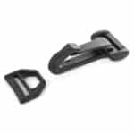 Műanyag karabiner, kampó, 2 cm széles hevederhez